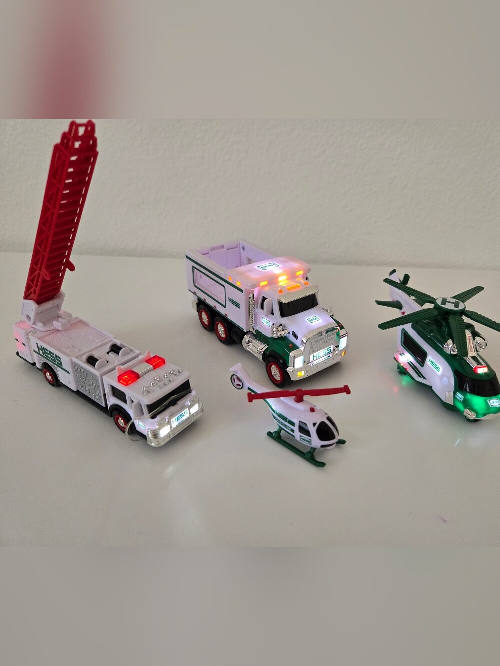 Hess Toy Truck 2022 Mini Collection - Fire Truck Helicopter In Great Shape